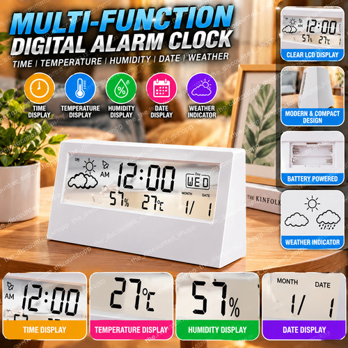 Lcd digital alarm clock - digital, |