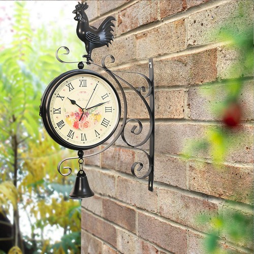 Garden wall station - wall, clock