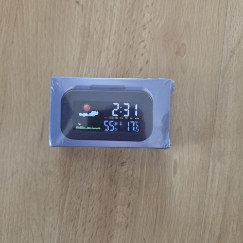 Table clock weather station - table,