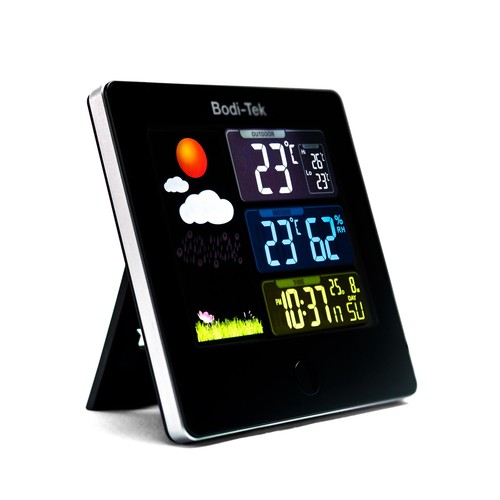 Digital weather station clock - digital,