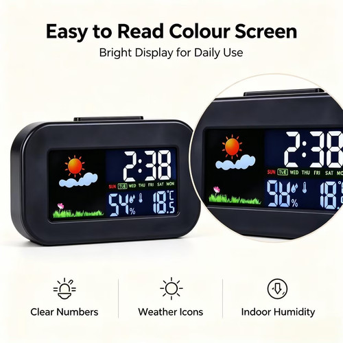 Digital weather station alarm - digital,