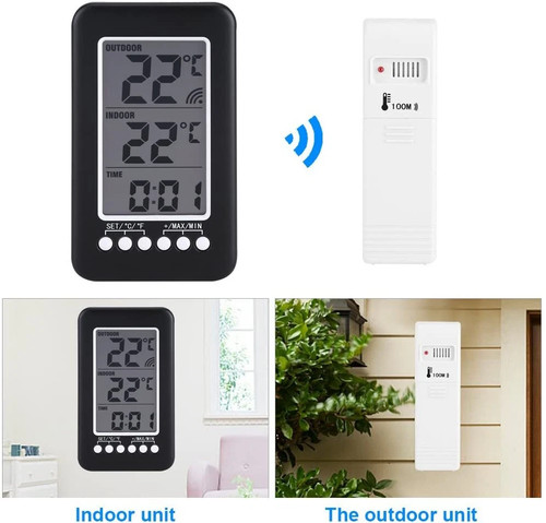 Lcd digital thermometer clock - lcd,