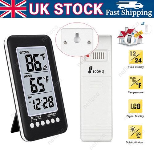 Lcd digital thermometer clock - thermometer,