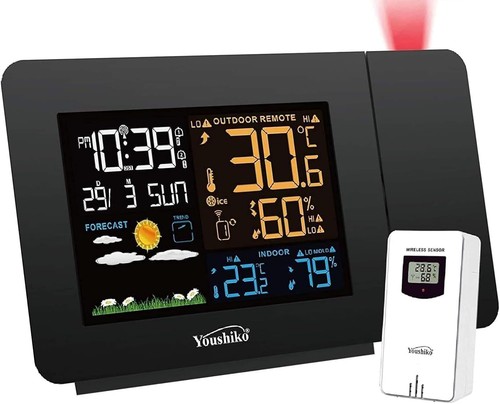 Projection alarm clock - alarm, weather