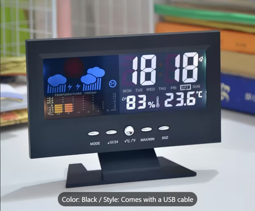 Large screen weather - large, clock